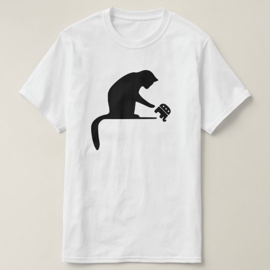 Black Cat Silhouette T-shirt (Design voorkant)