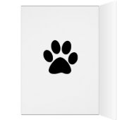 Black Cat Silhouette Wenskaart (Binnen (Links))