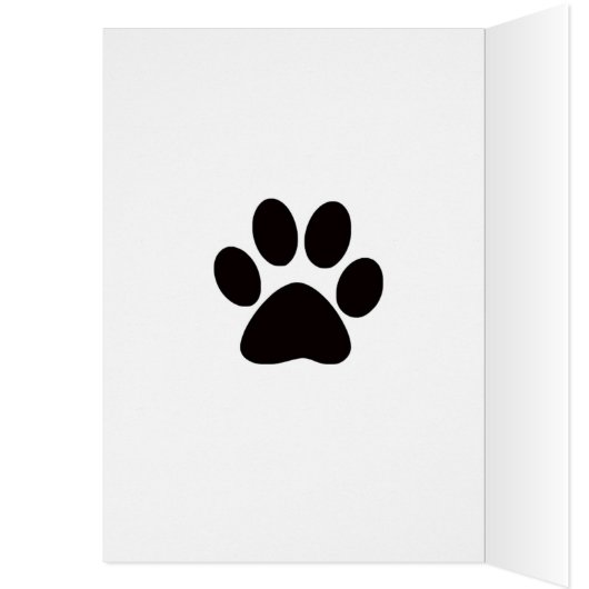 Black Cat Silhouette Wenskaart (Binnen (Links))