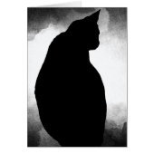 Black Cat Silhouette Wenskaart (Voorkant)