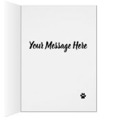 Black Cat Silhouette Wenskaart (Binnen (Rechts))