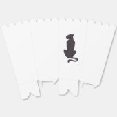 Black Cat Silhouette witte popcornboxen Bedankdoosjes (Ongevouwen)