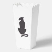 Black Cat Silhouette witte popcornboxen Bedankdoosjes (Voorkant)