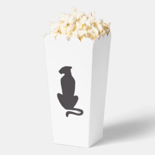 Black Cat Silhouette witte popcornboxen Bedankdoosjes
