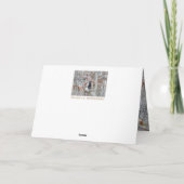 Black Cat Sitting Outdoors Kaart (Achterkant)