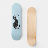 BLACK CAT SKATEBOARD BLUE DECK (Voorkant)