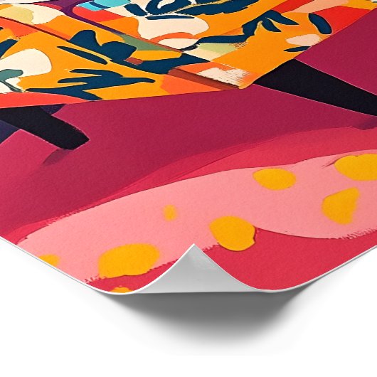 Black cat sleeping on the sofa poster (Hoek)