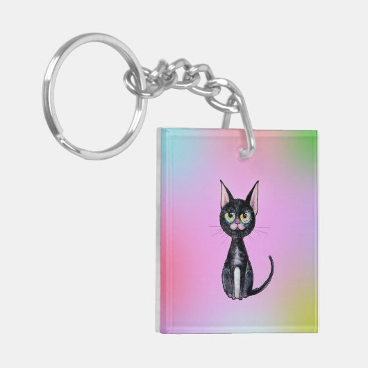 Black Cat Sleutelhanger (Voorkant Links)