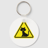Black Cat-Sleutelhanger voor waarschuwingspenteken Sleutelhanger (Voorkant)