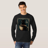 Black Cat Soccer Coffee T-shirt (Voorkant volledig)