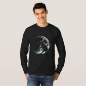 Black Cat Soccer Moon Graphic Tees Men Women Boys  (Voorkant volledig)