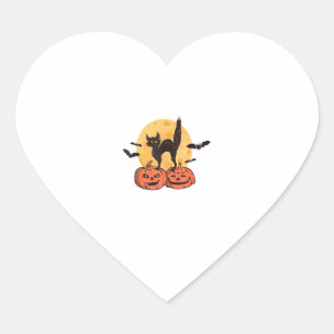 Black Cat Social Club, Ghots Cat, Retro Halloween, Hart Sticker