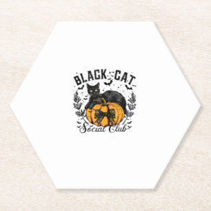 Black Cat Social Club, Halloween, Coquette, Gothic Kartonnen Onderzetters
