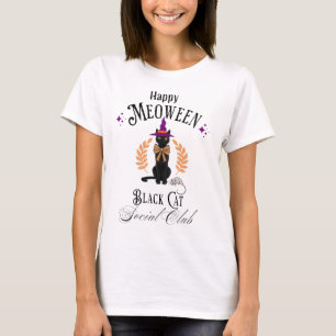 Black Cat Social Club Halloween T-shirt