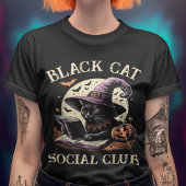 Black Cat Social Club Witchy Halloween Tri-Blend Shirt