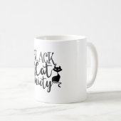 Black Cat Society Funny Halloween Cute Koffiemok (Voorkant rechts)