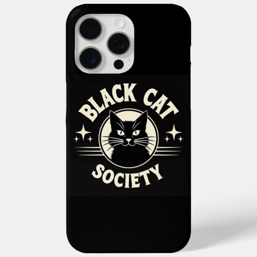 Black Cat Society Gothic Halloween iPhone 15 Case-Mate iPhone Case (Achterkant)