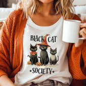 Black Cat Society  Halloween Tri-Blend Shirt