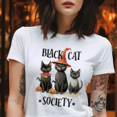 Black Cat Society  Halloween Tri-Blend Shirt