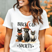 Black Cat Society  Halloween Tri-Blend Shirt