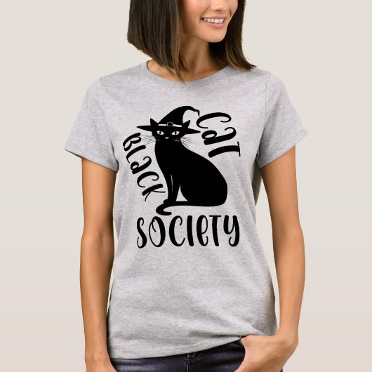 Black Cat Society, Halloween vrouwen T-shirt (Voorkant)