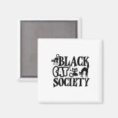 Black Cat Society Magneet (Voorkant / Achterkant)