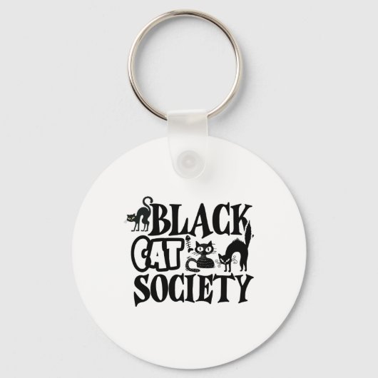 Black Cat Society Sleutelhanger (Voorkant)