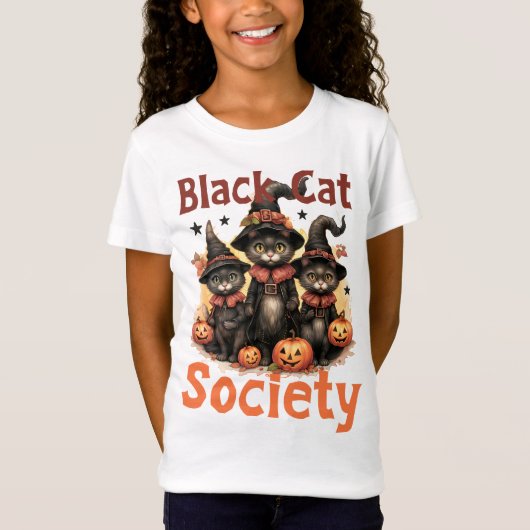 Black Cat Society T-shirt (Voorkant)