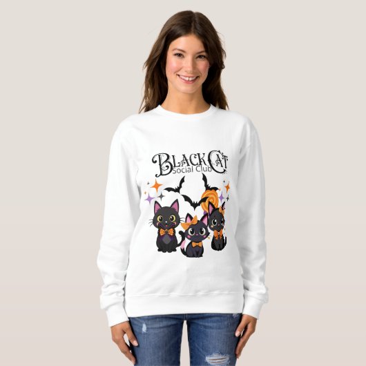 Black Cat Society T-shirt (Voorkant volledig)
