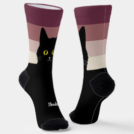 Black Cat Socks Gift for Cat Lovers - Many Colors  Sokken