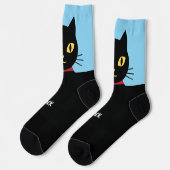 Black Cat Socks Gift for Cat Lovers Sokken (Links)