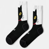 Black Cat Socks Gift for Cat Lovers Sokken (Links)