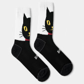 Black Cat Socks Gift for Cat Lovers Sokken (Rechts)