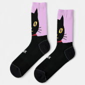 Black Cat Socks Gift for Cat Lovers Sokken (Links)