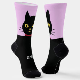 Black Cat Socks Gift for Cat Lovers Sokken