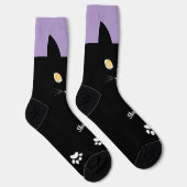 Black Cat Socks Gift for Cat Mom & Cat Dad Lovers Sokken (Rechts)