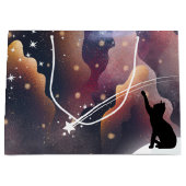 Black Cat Space Shooting Star Groot Cadeauzakje (Voorkant)