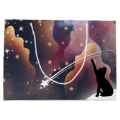 Black Cat Space Shooting Star Groot Cadeauzakje (Achterkant)
