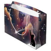 Black Cat Space Shooting Star Groot Cadeauzakje (Achterkant Gekanteld)