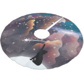 Black Cat Space Shooting Star Kerstboom Rok (Gekanteld)