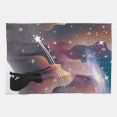 Black Cat Space Shooting Star Theedoek (Horizontaal)