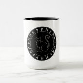 Black Cat Spell Halloween Mok (Midden)