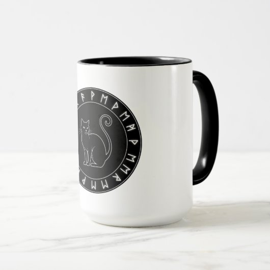 Black Cat Spell Halloween Mok (Voorkant rechts)