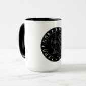 Black Cat Spell Halloween Mok (Voorkant links)