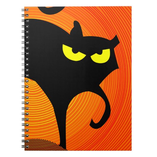 Black Cat Spiral Foto Notitieboek (Voorkant)