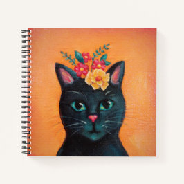 Black Cat Spiral Notitieboek