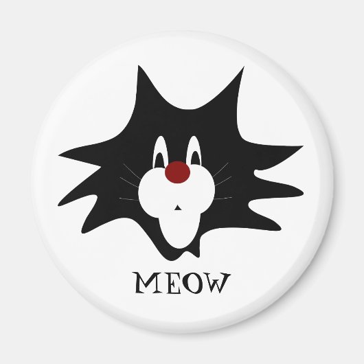 Black Cat Splat Magneet (Voorkant)