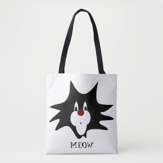 Black Cat Splat Tote Bag (Voorkant)