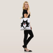 Black Cat Splat Tote Bag (Op model)