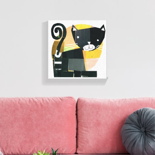 Black Cat Spooks Canvas Afdruk (Insitu (Woonkamer))